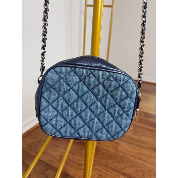 B4 Guess Denim Crossbody Bag Y2k Quilted - Picture 2 of 8